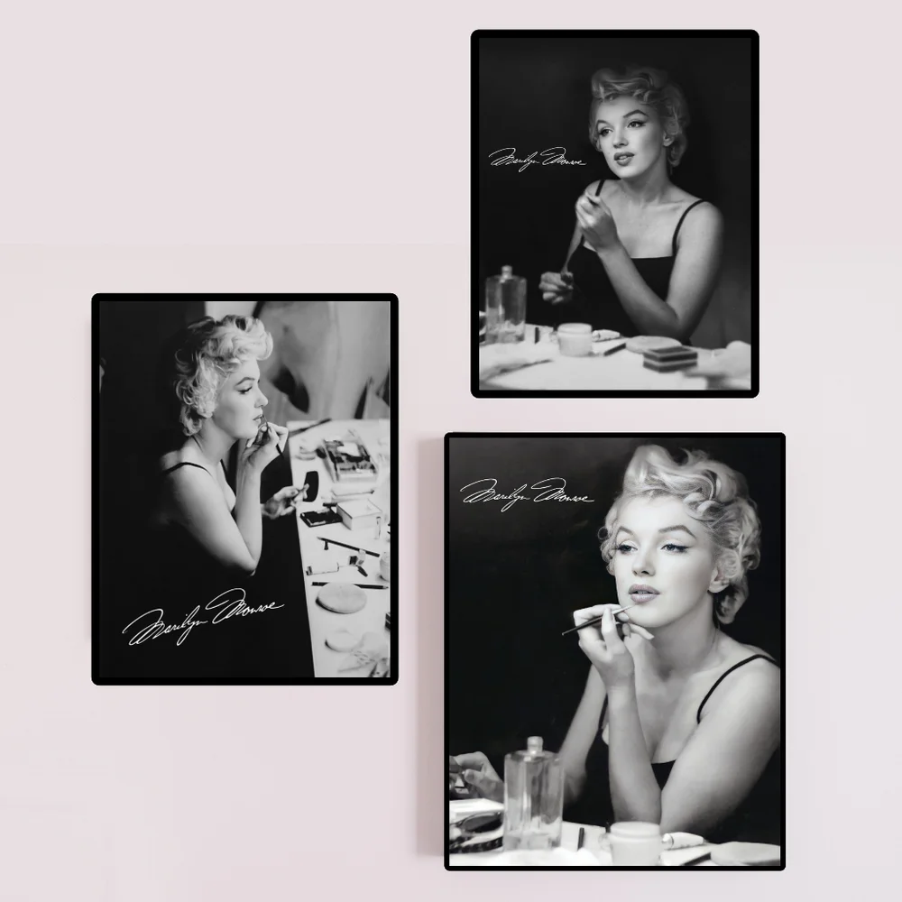 Marilyn Monroe Backstage Mirror Getting Ready Set 3 Medium Canvas Prints - Picture 1 of 7